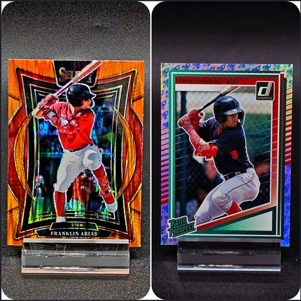 Franklin Arias Orange Flash Rockets Foil Prizm Boston Red Sox Top Prospect